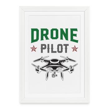 Drone Pilot - Framed poster (27 × 37 cm) - white - Front