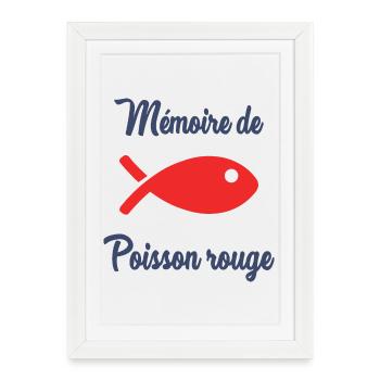 POISSON. MEMOIRE. SARDINE. POISSON D'AVRIL. MER - Affiche encadrée (27 × 37 cm) - blanc - Devant