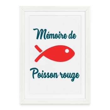 GOLDFISH. FISH. MEMORY - Framed poster (27 × 37 cm) - white - Front