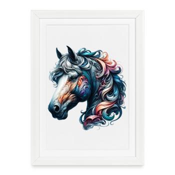 Horse - Framed poster (27 × 37 cm) - white - Front