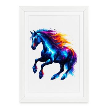 Horse - Framed poster (27 × 37 cm) - white - Front