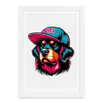 Dog - Framed poster (27 × 37 cm) - white - Front