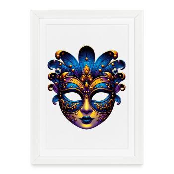 Venice Carnival Mask - Framed poster (27 × 37 cm) - white - Front