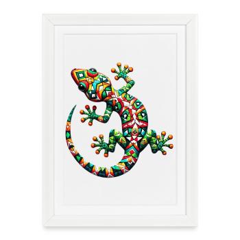 Gecko - Framed poster (27 × 37 cm) - white - Front