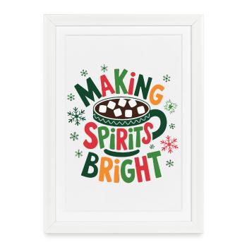 Making Spirits Bright Cocoa - Framed poster (27 × 37 cm) - white - Front