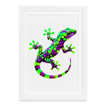 Gecko - Framed poster (27 × 37 cm) - white - Front