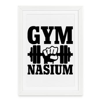 GYM Nasium - Entraînement - Affiche encadrée (27 × 37 cm) - blanc - Devant