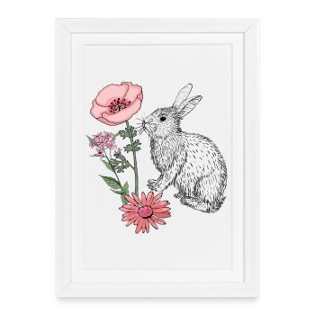 Easter Bunny Happy Easter - Framed poster (27 × 37 cm) - white - Front