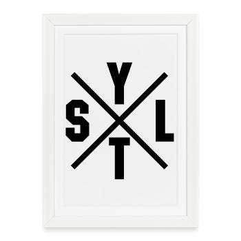Croix de Sylt - Affiche encadrée (27 × 37 cm) - blanc - Devant