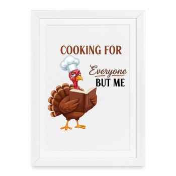 Cuisson de la dinde - Affiche encadrée (27 × 37 cm) - blanc - Devant