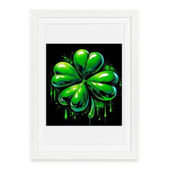 Four-leaf clover - Framed poster (27 × 37 cm) - white - Front