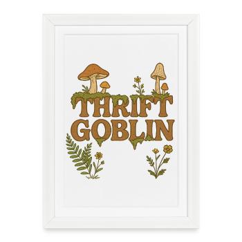 Thrift Goblin Nature Illustration - Framed poster (27 × 37 cm) - white - Front