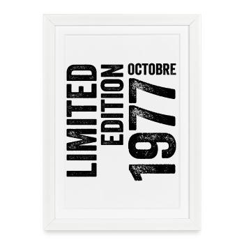1977 - Affiche encadrée (27 × 37 cm) - blanc - Devant