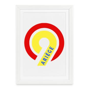 Ariège 09 - Affiche encadrée (27 × 37 cm) - blanc - Devant