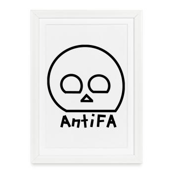 Antifa - Affiche encadrée (27 × 37 cm) - blanc - Devant