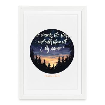 Bible Verse Christian Religious - Framed poster (27 × 37 cm) - white - Front