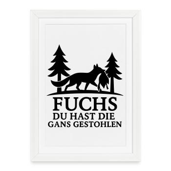 Oie fauve volée - Affiche encadrée (27 × 37 cm) - blanc - Devant