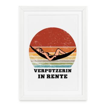 Pension plasterer Pensioner Retired plasterer - Framed poster (27 × 37 cm) - white - Front