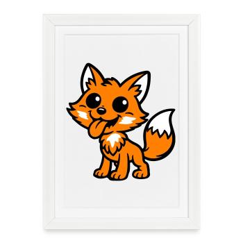 Fox Comic - Framed poster (27 × 37 cm) - white - Front