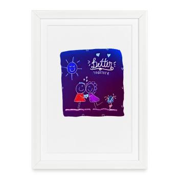Mieux ensemble - Affiche encadrée (27 × 37 cm) - blanc - Devant