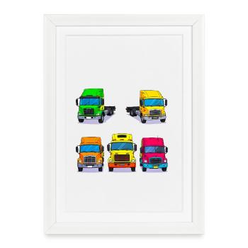 Vibrant Trucken Collection - Framed poster (27 × 37 cm) - white - Front