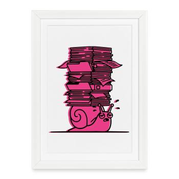 Snail Books : Apprentissage de la bande dessinée - Affiche encadrée (27 × 37 cm) - blanc - Devant