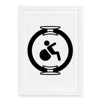 Pilates  - Affiche encadrée (27 × 37 cm) - blanc - Devant
