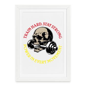 Restez Fort - Affiche encadrée (27 × 37 cm) - blanc - Devant