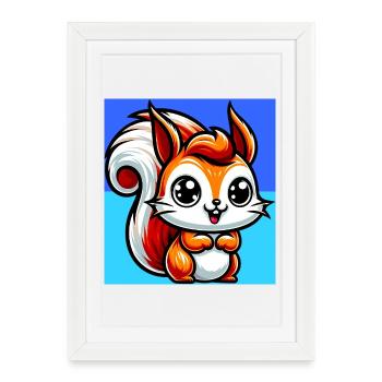 squirrel - Framed poster (27 × 37 cm) - white - Front