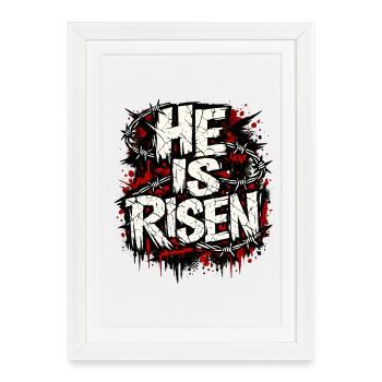 Team Jesus Logo - Framed poster (27 × 37 cm) - white - Front