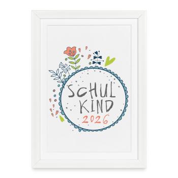 Schoolchild 2026 - Framed poster (27 × 37 cm) - white - Front