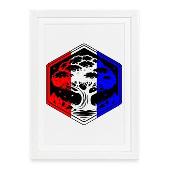 Tree France - Framed poster (27 × 37 cm) - white - Front