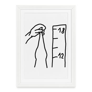 Humour drôle Pimmel Schniedelwutz XXL Drôle - Affiche encadrée (27 × 37 cm) - blanc - Devant