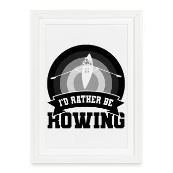Rower joke - Framed poster (27 × 37 cm) - white - Front
