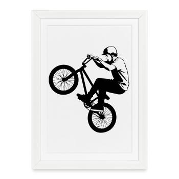 BMX - Framed poster (27 × 37 cm) - white - Front