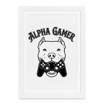alpha gamer - Framed poster (27 × 37 cm) - white - Front