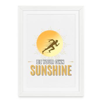 Soyez votre propre rayon de soleil pour la course - Affiche encadrée (27 × 37 cm) - blanc - Devant