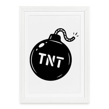 Bomb TNT Symbol - Framed poster (27 × 37 cm) - white - Front