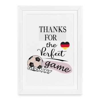 Merci pour le match Allemagne Football - Affiche encadrée (27 × 37 cm) - blanc - Devant