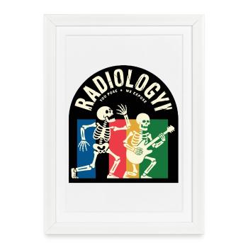 X-ray Skeletons Radiology Motif - Framed poster (27 × 37 cm) - white - Front