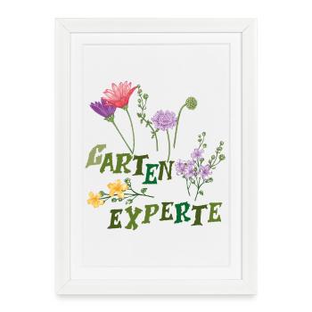 Expert en jardinage - Affiche encadrée (27 × 37 cm) - blanc - Devant