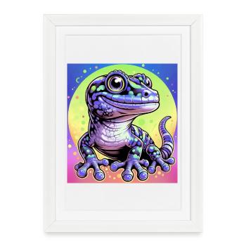 Gecko - Framed poster (27 × 37 cm) - white - Front
