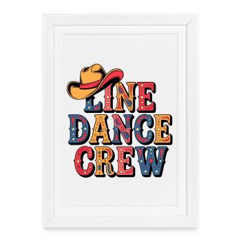 Line Dance Crew - Framed poster (27 × 37 cm) - white - Front
