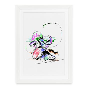 Wizard Abstract - Framed poster (27 × 37 cm) - white - Front