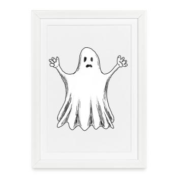 Geist - Gerahmtes Poster (27 × 37 cm) - Weiß - Vorne