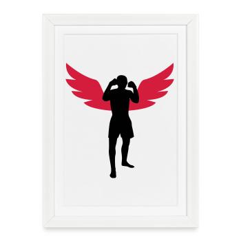 Kickboxing / Kick-Boxeur / Kick Boxing - Affiche encadrée (27 × 37 cm) - blanc - Devant