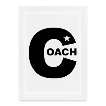 Star Trainer Vector Color personnalisable 1c - Affiche encadrée (27 × 37 cm) - blanc - Devant