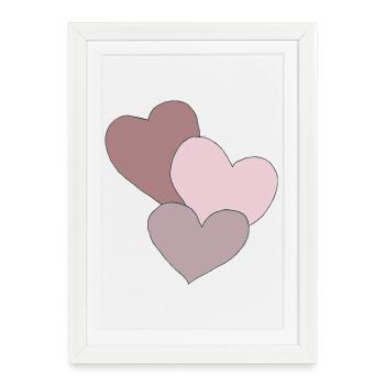 hearts three - Framed poster (27 × 37 cm) - white - Front
