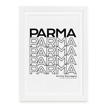 Parme Emilie-Romagne Italie - Affiche encadrée (27 × 37 cm) - blanc - Devant