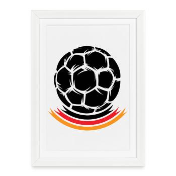 Ball Handball Head Germany Team Team European Championships - Framed poster (27 × 37 cm) - white - Front